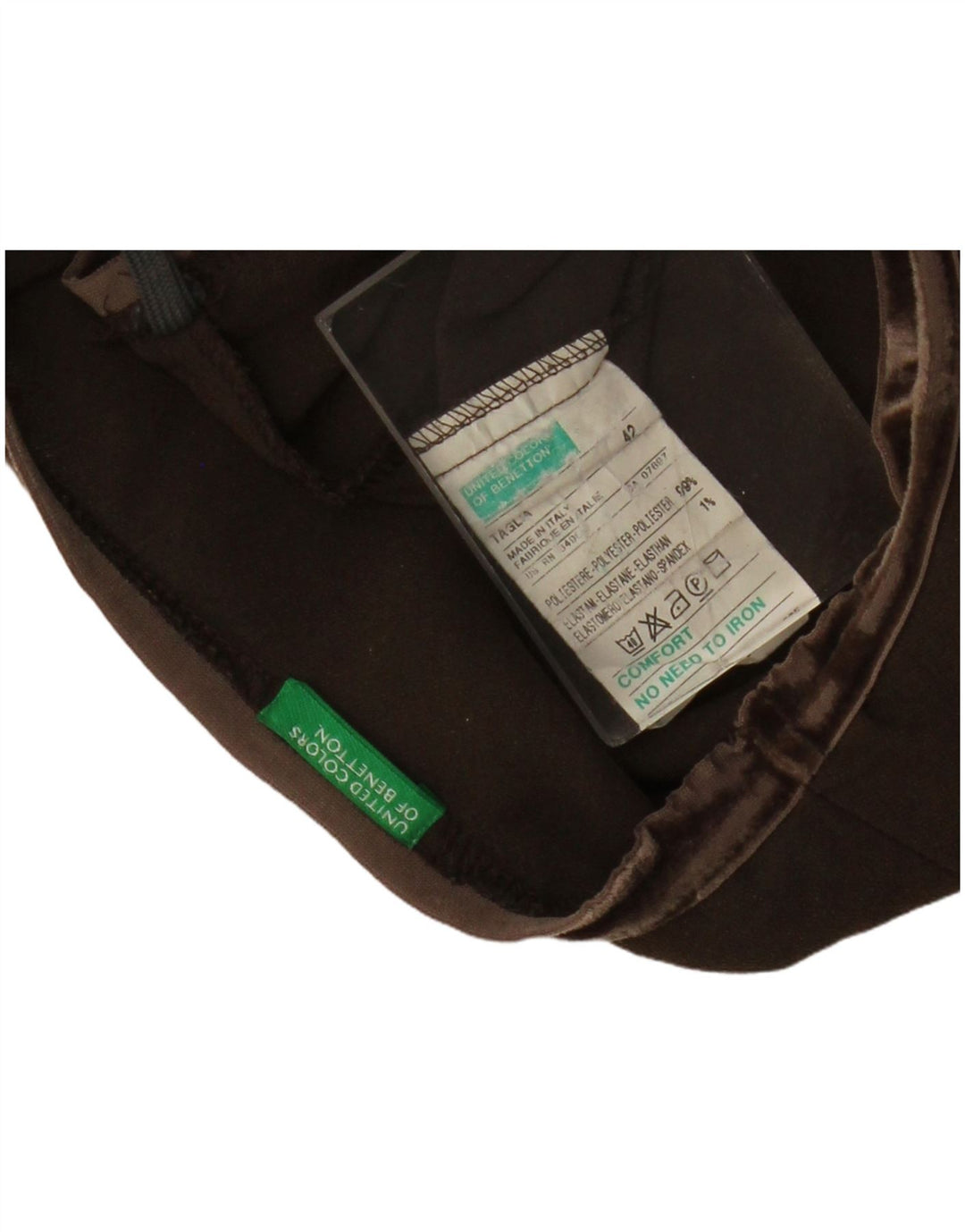 Fustă în formă de A cu talie joasă pentru femei BENETTON IT 42 Medium W34 Poliester maro