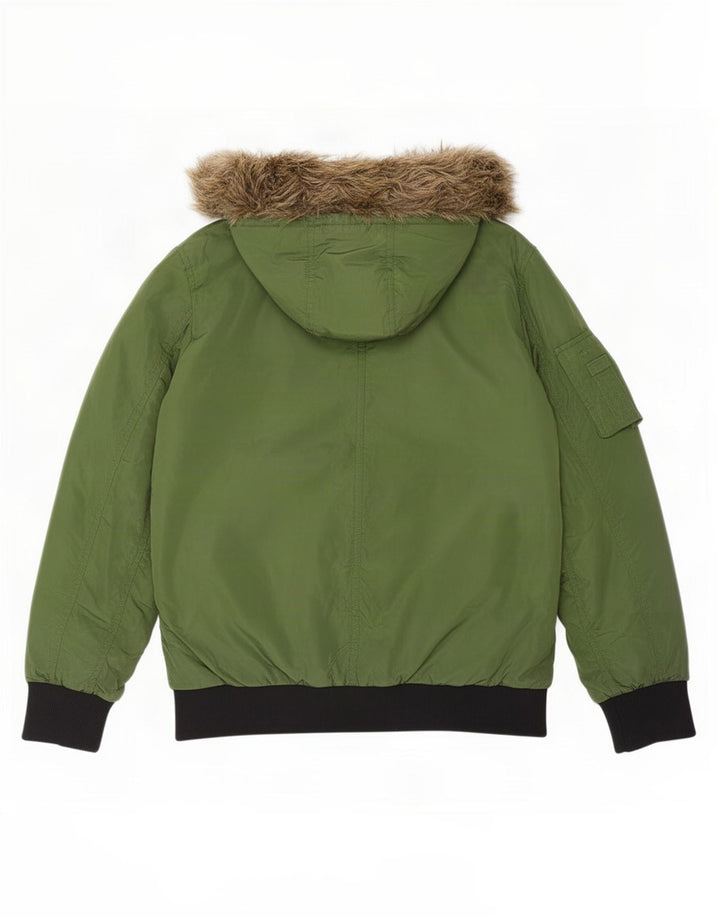 Jack & Jones jachetă bomber căptușită cu glugă pentru bărbați UK 40 Poliester verde mare
