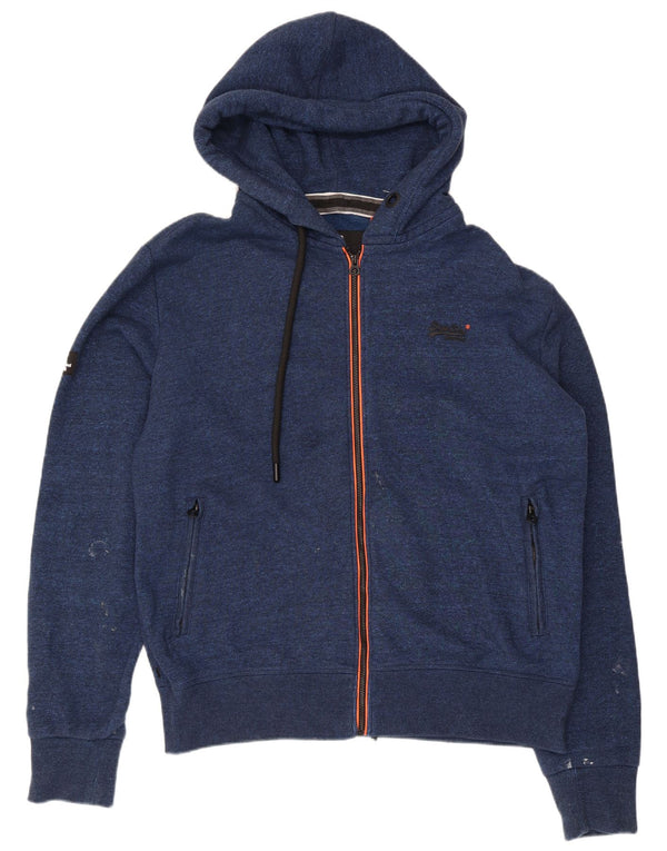Pulover Superdry pentru bărbați, cu fermoar, 2XL, bumbac bleumarin
