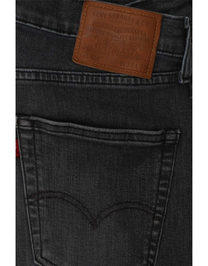 Blugi conici pentru bărbați Levi's 502 W33 L30 bumbac gri