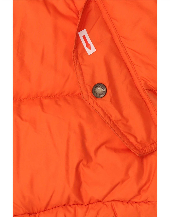 Jachetă căptușită cu glugă pentru bărbați Sergio Tacchini UK 36 Poliamidă portocalie mică