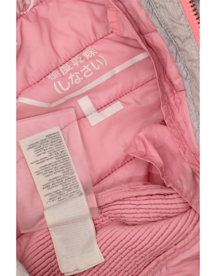 Jachetă căptușită cu glugă Superdry pentru femei UK 14, mare, gri, poliester