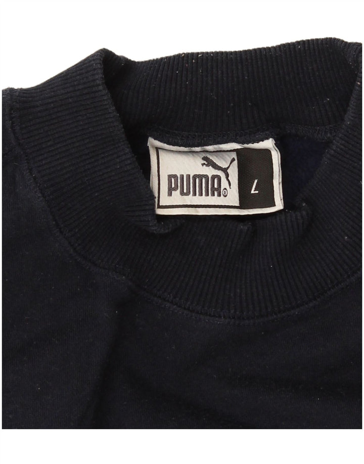 Pulover cu grafic pentru femei Puma UK 16, mare, bleumarin