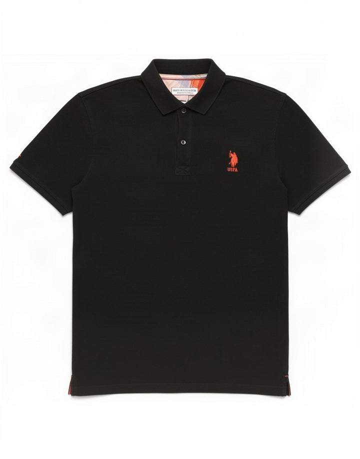 U.S. Polo Assn. Cămașă subțire pentru bărbați, bumbac mediu negru