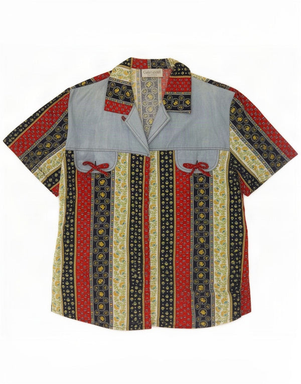 Gabri elle La Camicia Womens Shirt UK 16 Large Multicoloured Striped