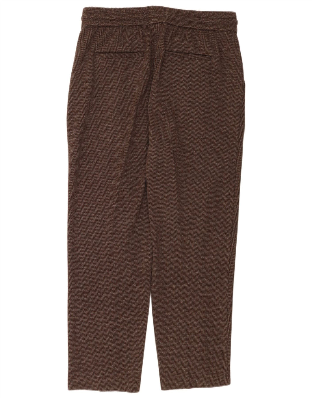 Pantaloni de trening Reiss pentru femei UK 12 Medium Brown Herringbone Bumbac
