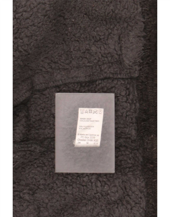 Jachetă pentru bărbați Marks & Spencer Sherpa Fleece UK 40 Poliester negru mare