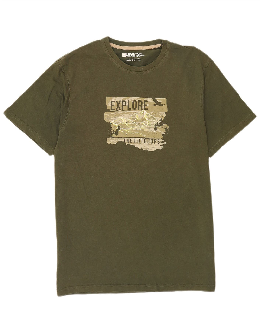 Tricou grafic pentru bărbați Mountain Warehouse Top verde mediu