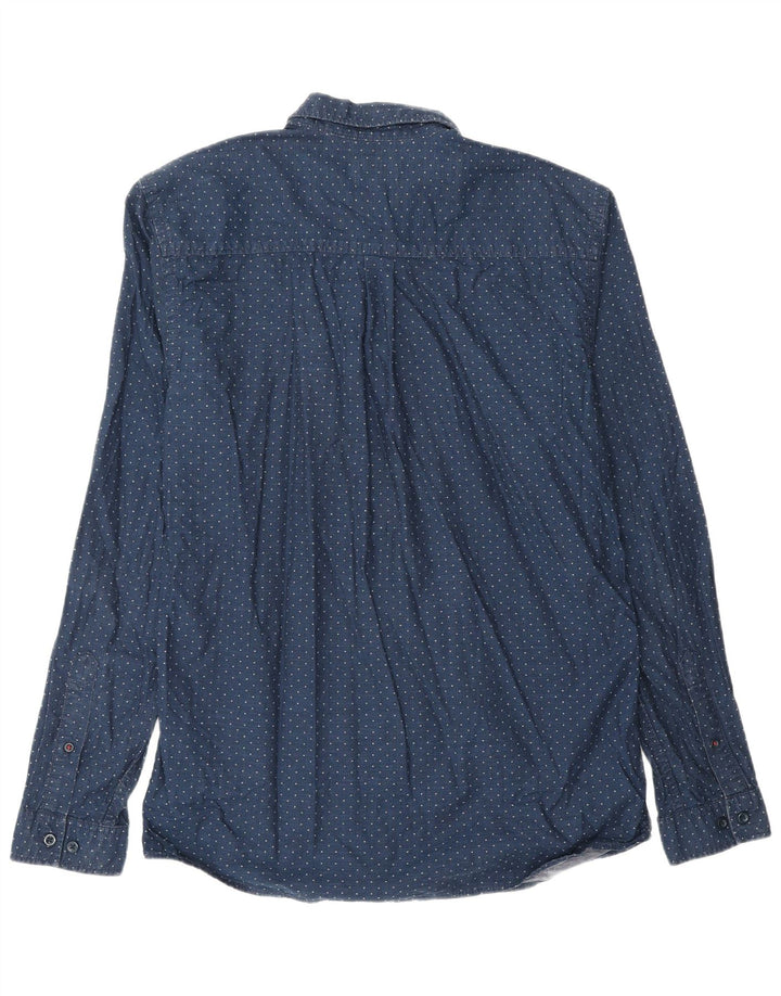Cămașă pentru bărbați JACK & JONES, mare, albastru, bumbac cu pete