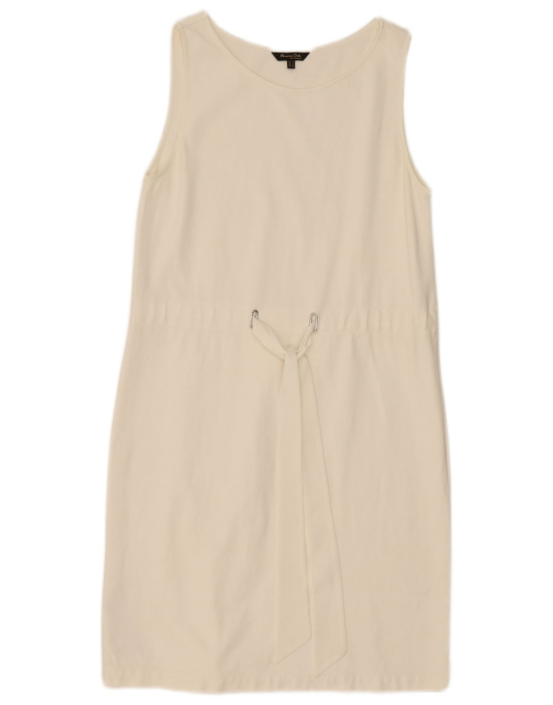 Massimo Dutti Rochie fără mâneci pentru femei, UK 12 Poliester alb mediu