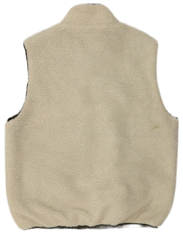 Gilet Bershka pentru bărbați din lână UK 42 XL, alb, bloc de culoare