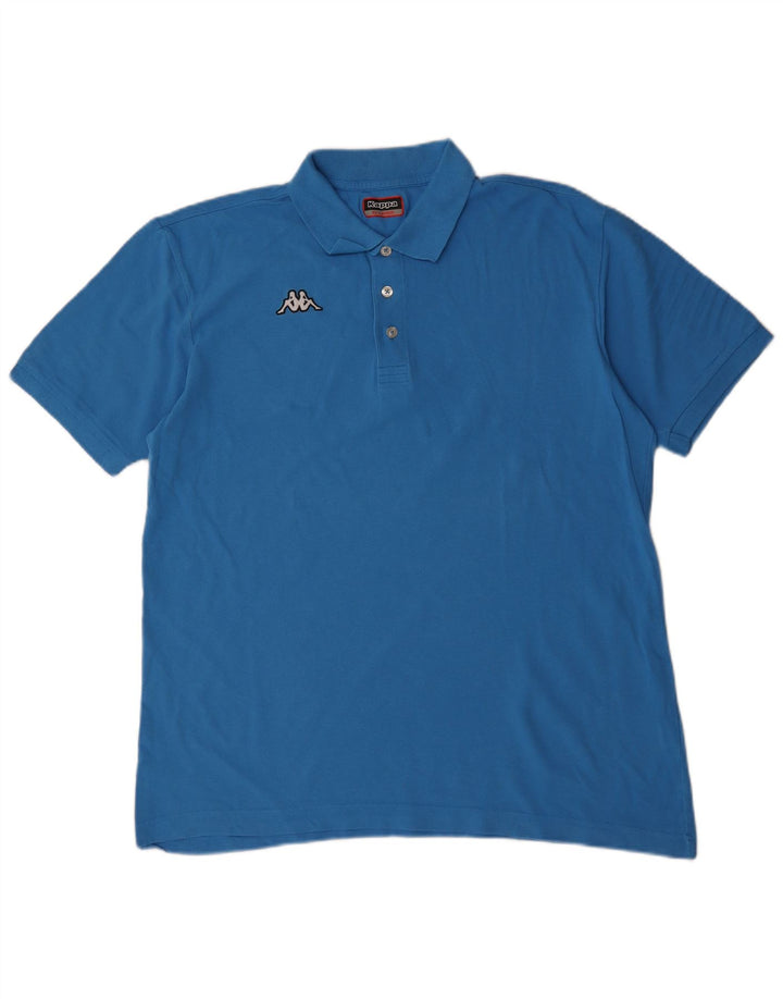 Cămașă polo pentru bărbați Kappa 2XL, bumbac albastru