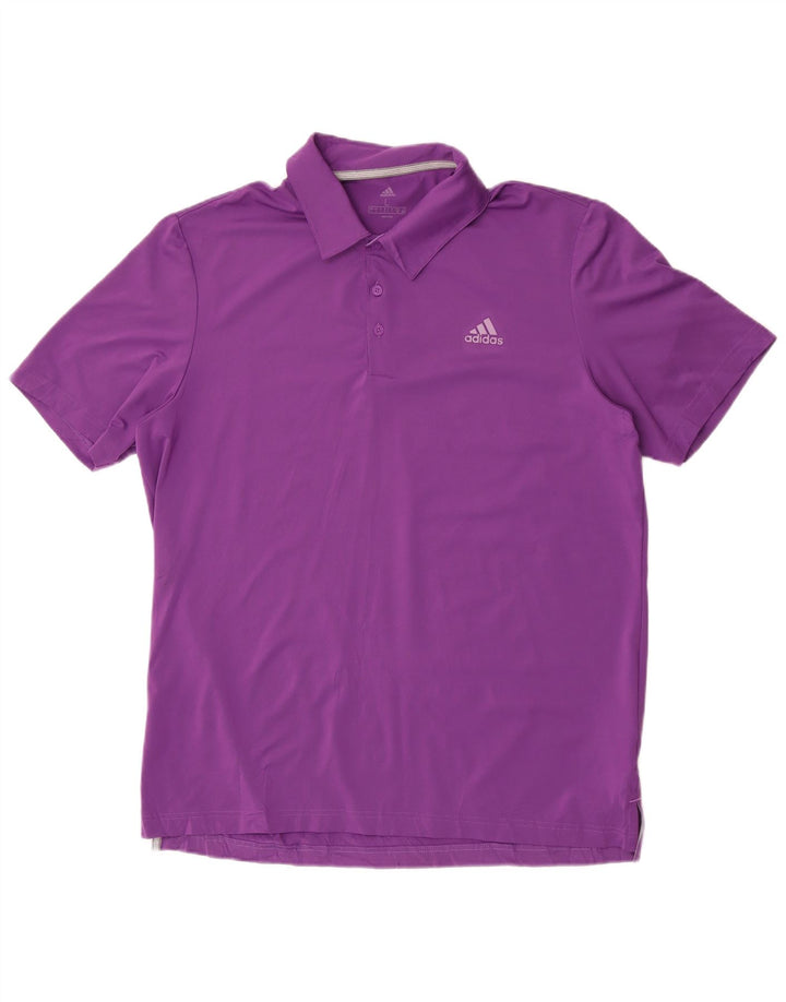 Tricou polo Adidas pentru bărbați, poliester violet mare