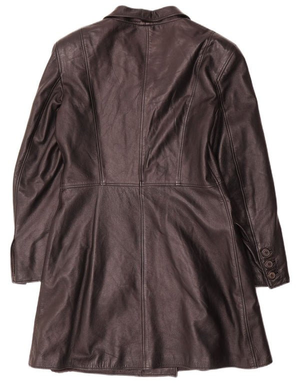 Palton din piele vintage pentru femei IT 44 Medium Black