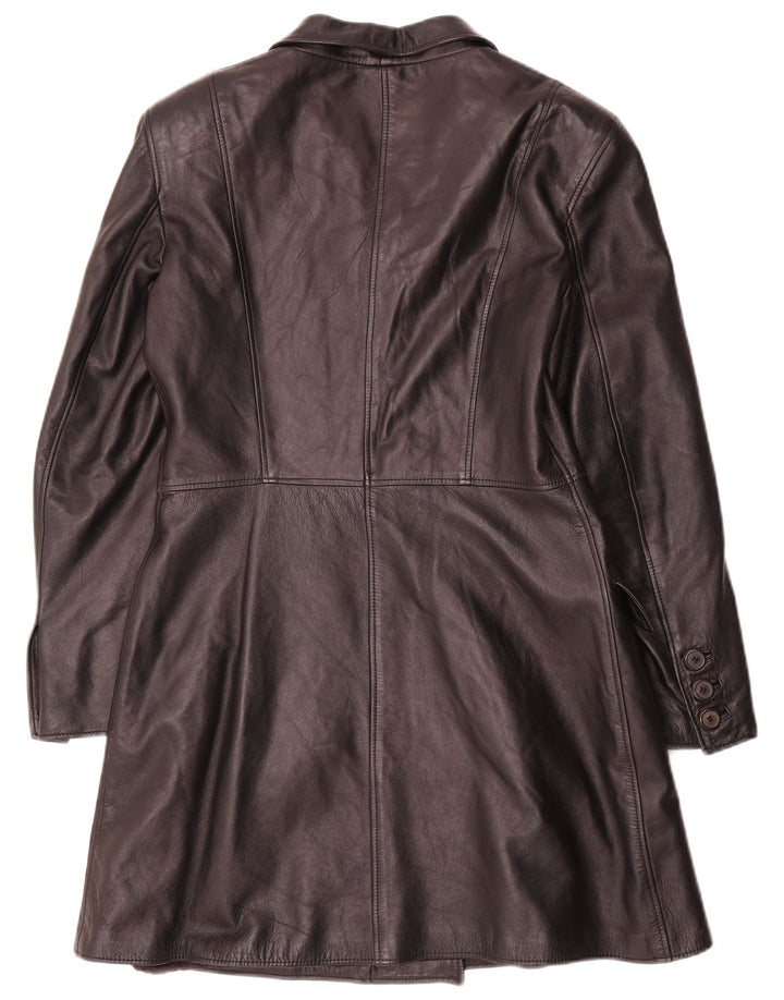 Palton din piele vintage pentru femei IT 44 Medium Black
