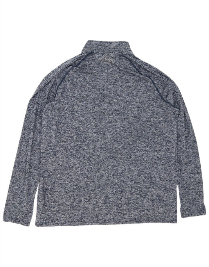 Top de trening Under Armour pentru bărbați Heat Gear Pullover, mare, albastru pete