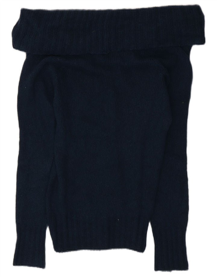 Pulover pentru femei Massimo Dutti cu gât rulat, UK 10, lână bleumarin mică