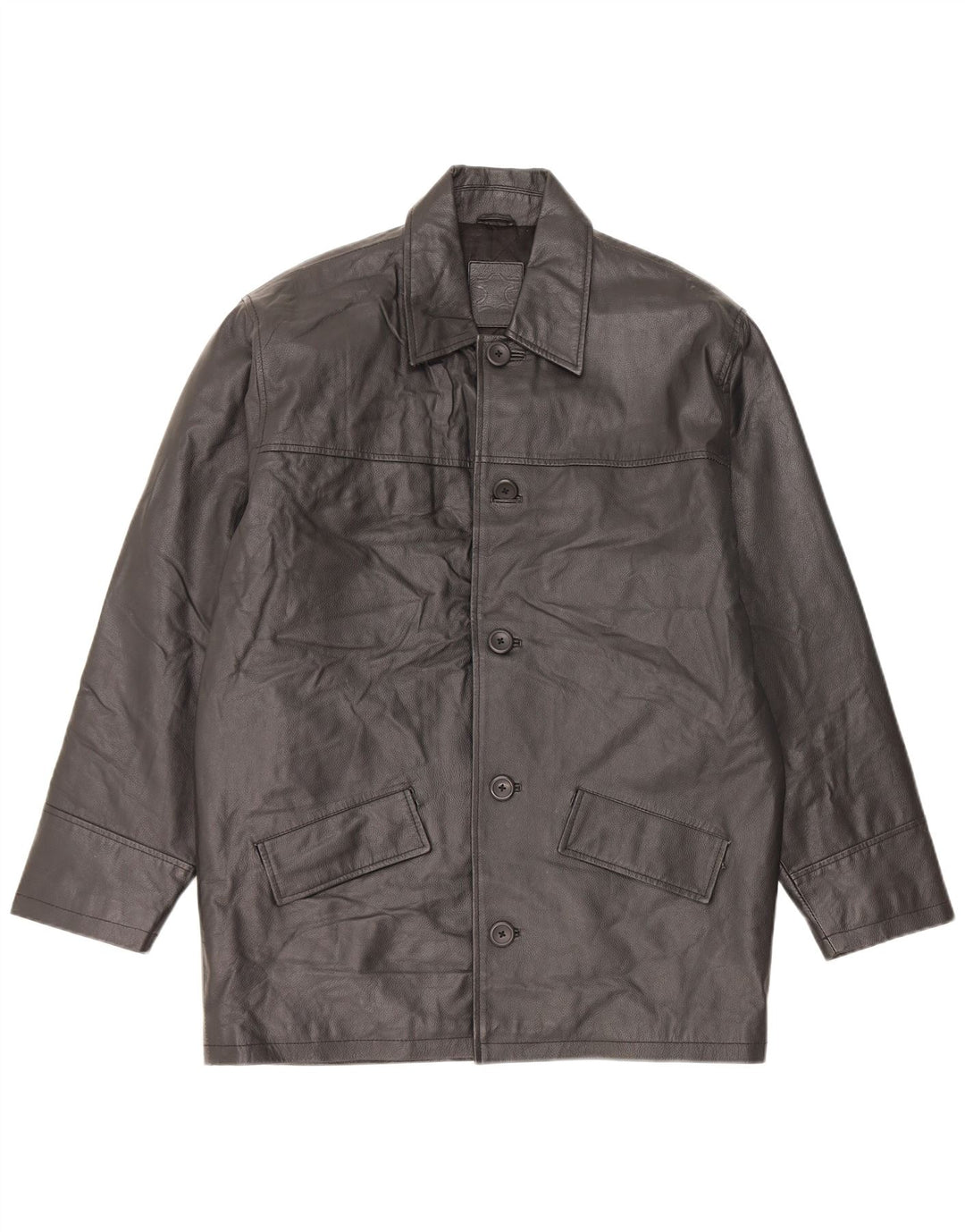 Jachetă de piele vintage pentru bărbați UK 40 Large Black