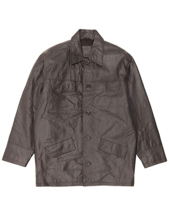 Jachetă de piele vintage pentru bărbați UK 40 Large Black
