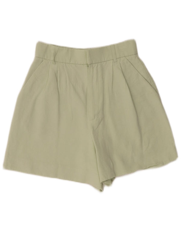Pantaloni scurți casual pentru femei cu talie înaltă Zara XS W24 verde viscoză