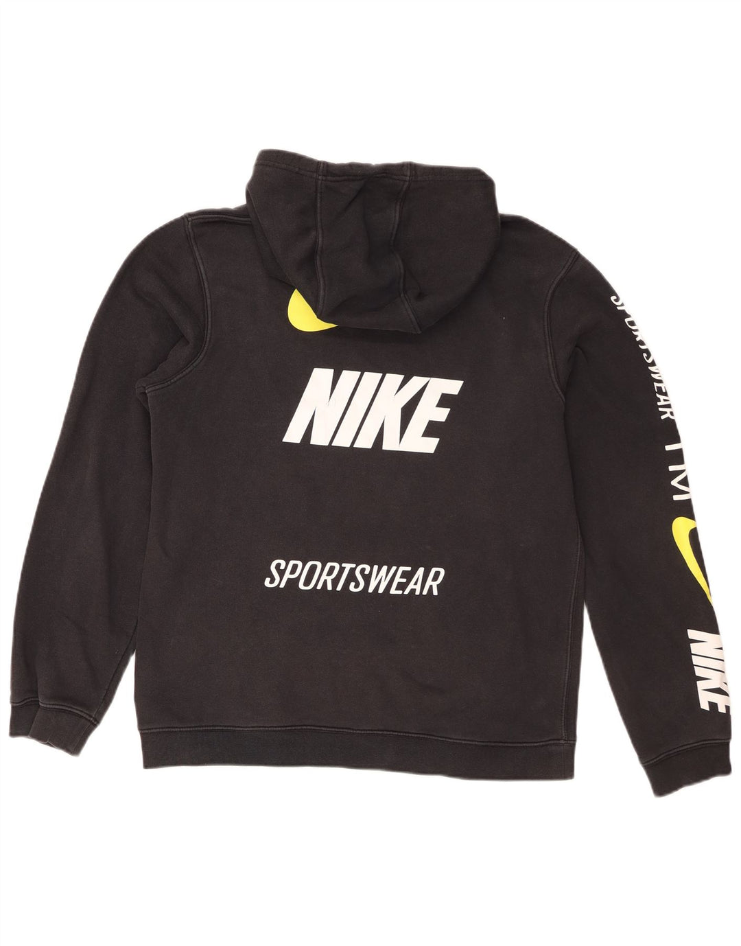 Pulover Nike Grafic pentru bărbați, bumbac mediu negru