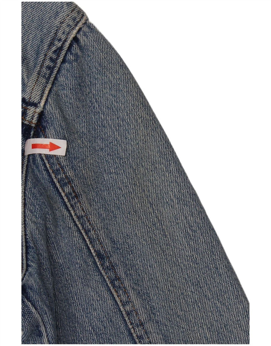 Jachetă de denim crop VINTAGE pentru femei UK 14 Medium Blue