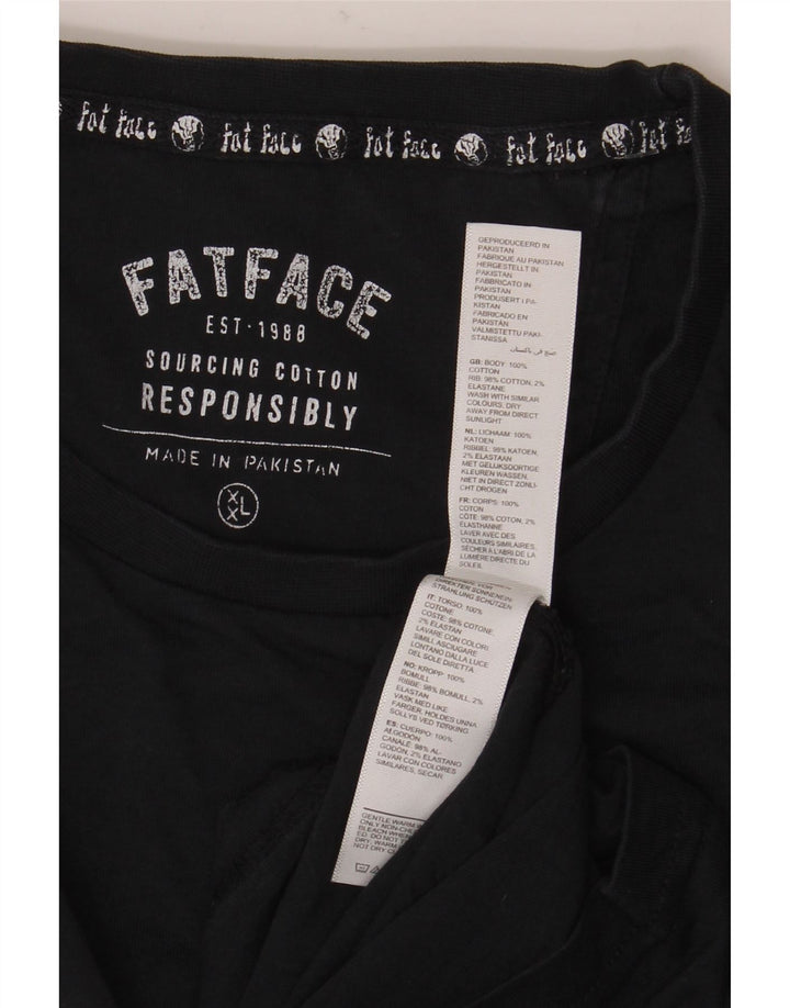Tricou pentru bărbați Fat Face Top 2XL Bumbac negru