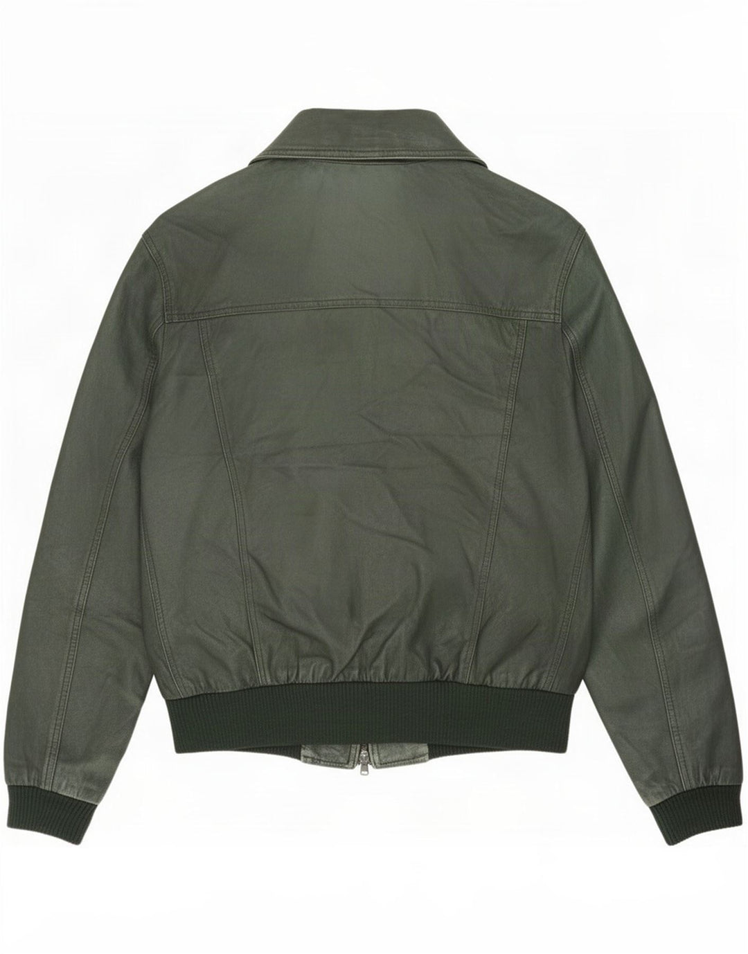 Jachetă de piele vintage pentru bărbați UK 44 2XL Verde