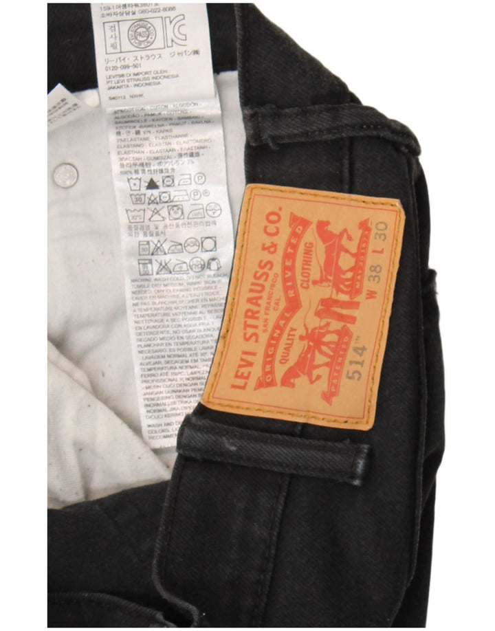 Blugi drepti pentru bărbați Levi's 514 W38 L30 bumbac negru