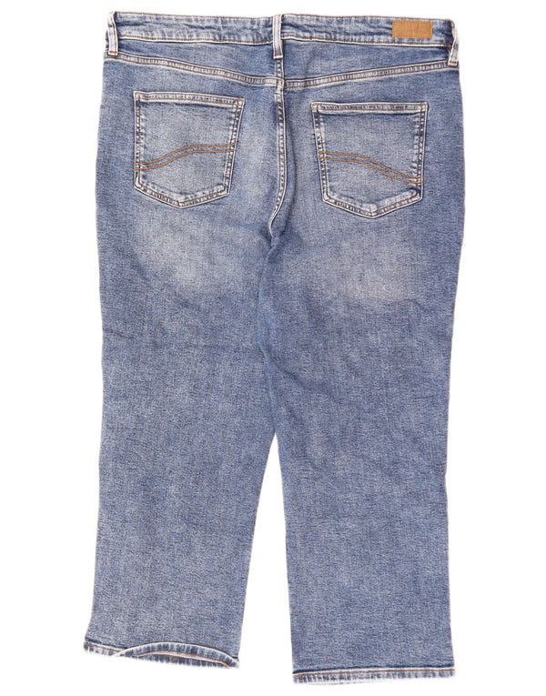 FAT FACE Blugi Sway Capri pentru femei UK 18 XL W38 L23 Blue Bumbac