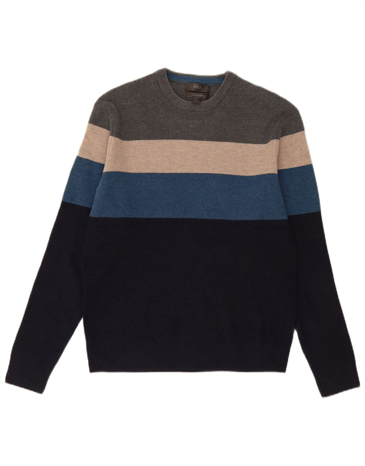 Pulover Marks & Spencer pentru bărbați, cu gât crew, mediu multicolor