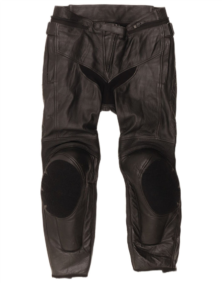 Pantaloni de piele Dainese Moto Racer pentru bărbați IT 46 Small W28 L26 Piele neagră