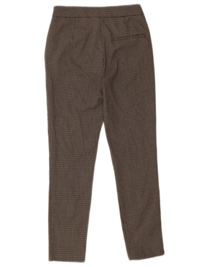 Pantaloni de costum slim pentru femei Zara XS W24 L26 poliester cu picior de găină gri