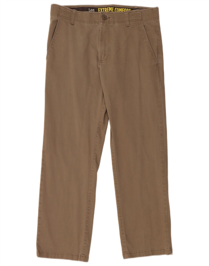 Pantaloni chino drepti LEE pentru bărbați, Extreme Comfort, L32 L29, bumbac bej