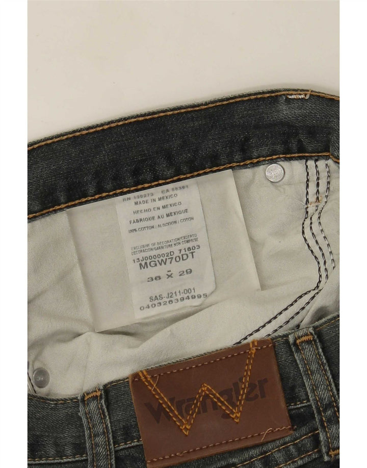 Blugi drepti pentru bărbați Wrangler W36 L29 Bumbac albastru