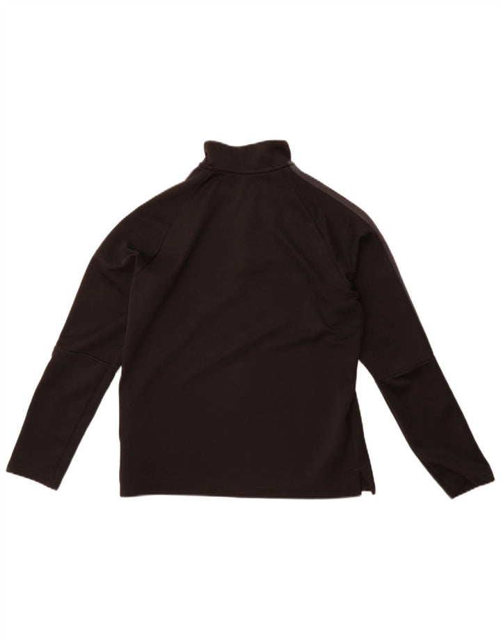 Adidas pentru băieți Climalite Zip Neck Pullover Trening Top 13-14 ani, negru