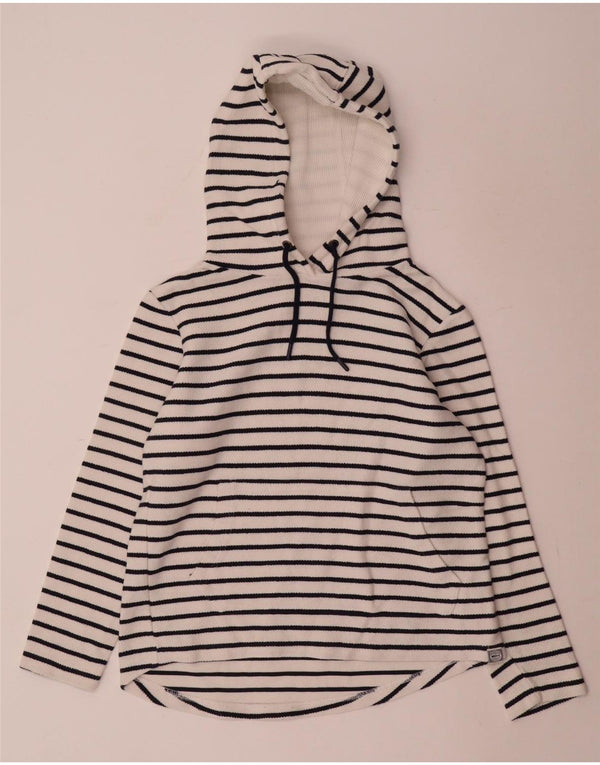 Pulover supradimensionat pentru femei Weird Fish UK 10 Small White Pinstripe