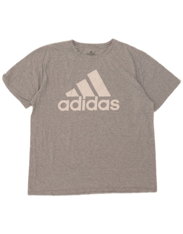 Tricou grafic pentru bărbați Adidas Top XL bumbac gri