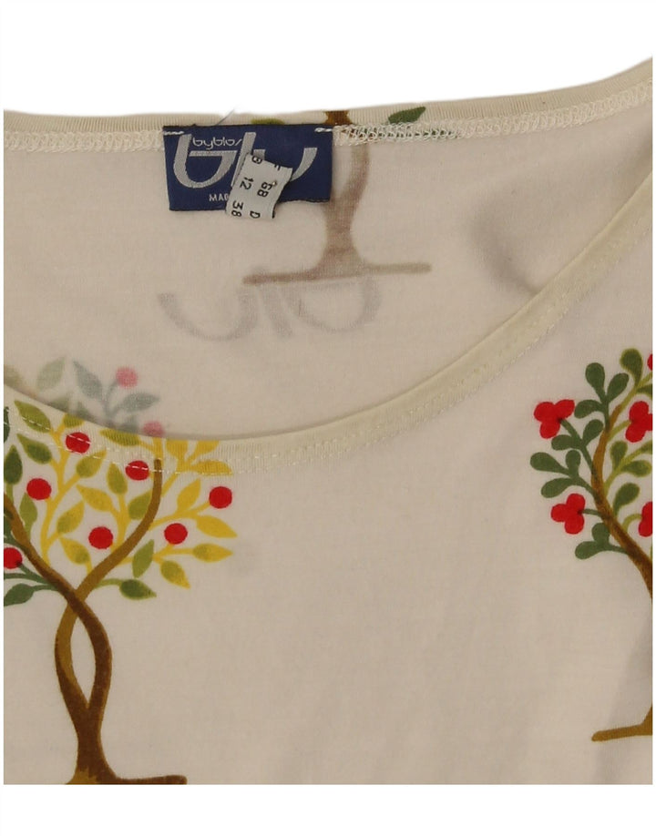 Top pentru femei Byblos Crop Graphic Vest UK 12 Medium White Floral