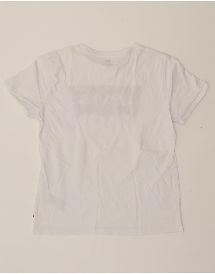 LEVI'S Mens Graphic T-Shirt Top Large White Cotton Vintage Levi's and Second-Hand Levi's from Messina Hembry 