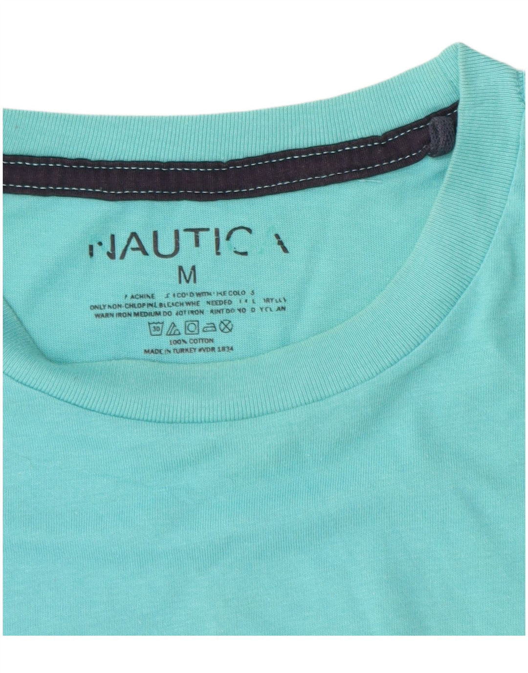 Tricou grafic pentru bărbați Nautica Top din bumbac turcoaz mediu