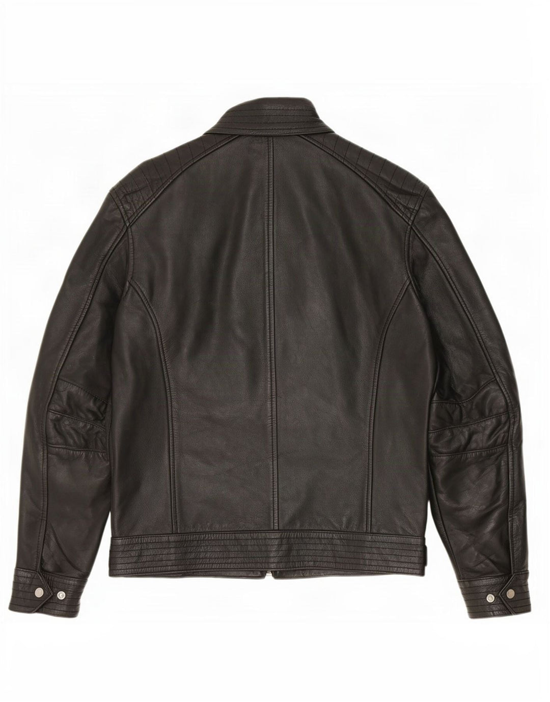 Jachetă de piele vintage pentru femei UK 14 Medium Black