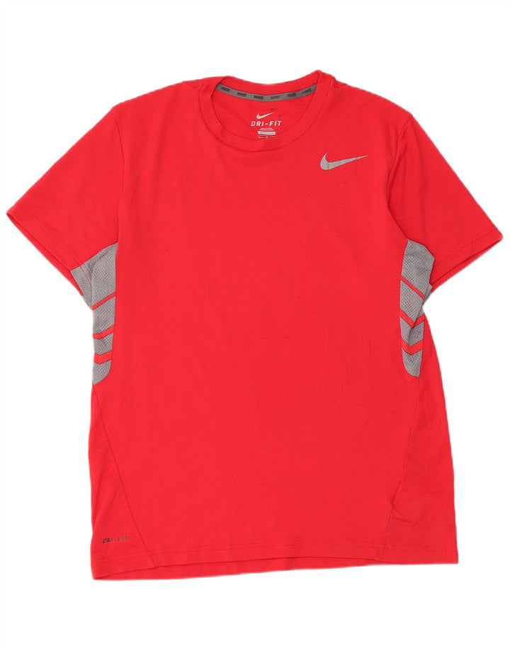 Tricou Nike Dri Fit pentru bărbați Top mare, roșu, poliester color bloc