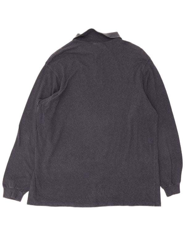 Tricou polo pentru bărbați Lacoste cu mânecă lungă Mărimea 8 3XL Bumbac bleumarin