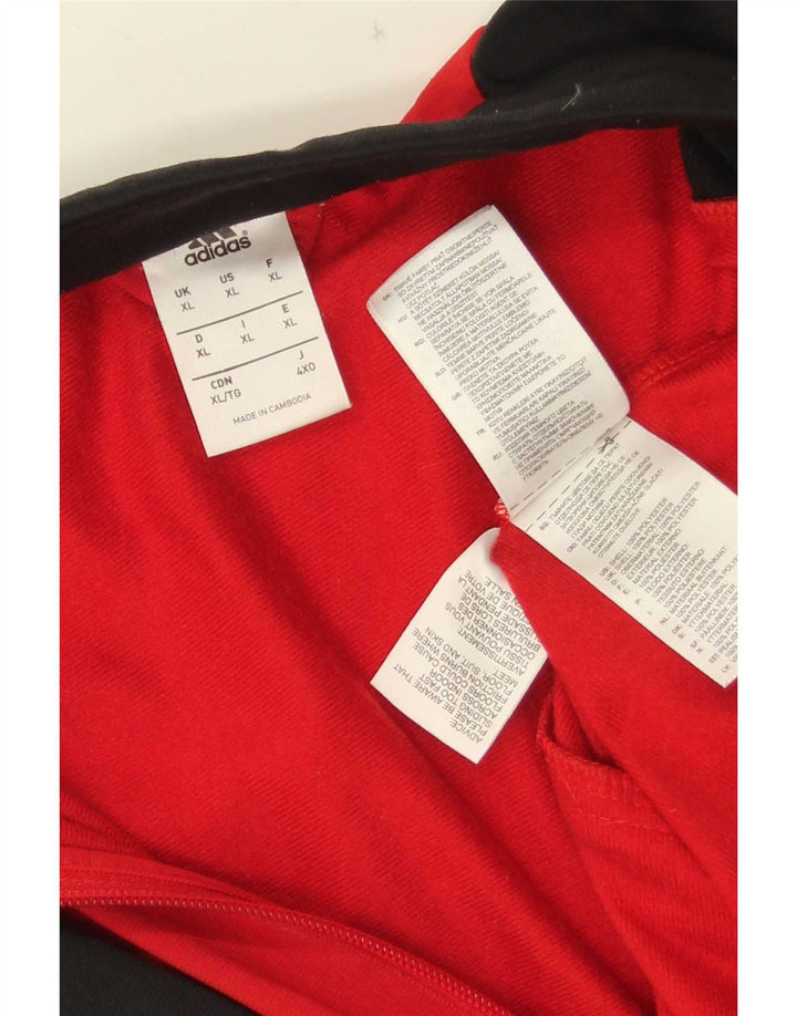 Jachetă de trening pentru bărbați Adidas, XL, roșu, poliester color bloc