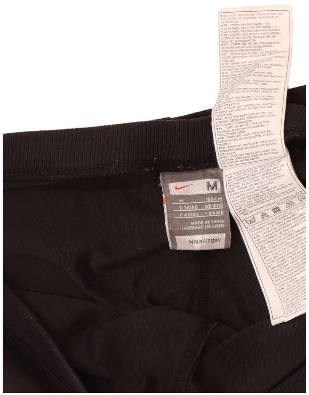 Pantaloni de trening NIKE pentru femei UK 10/12 Nylon mic negru