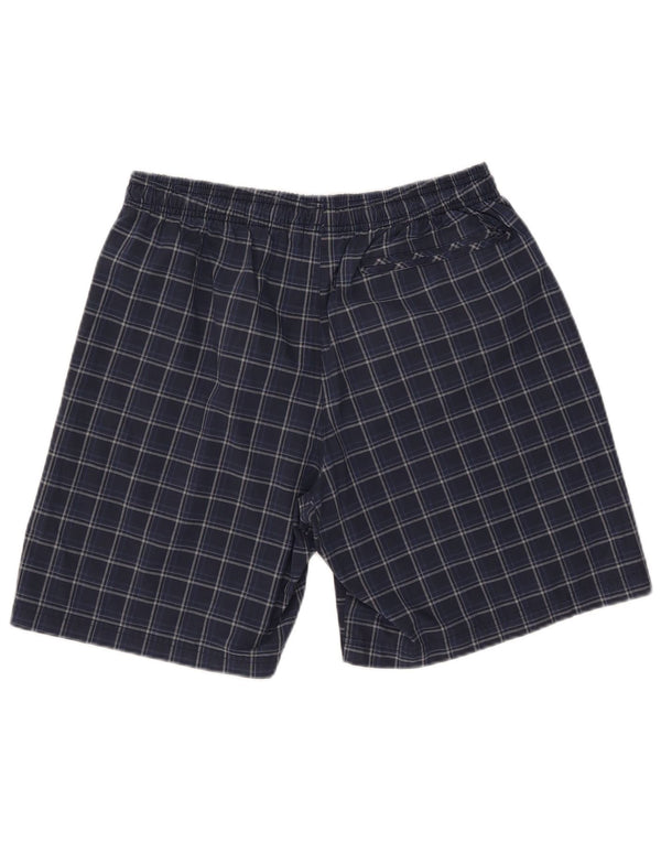 Pantaloni scurți de înot Adidas pentru bărbați, poliester cu carouri mari, albastre