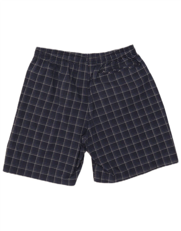 Pantaloni scurți de înot Adidas pentru bărbați, poliester cu carouri mari, albastre