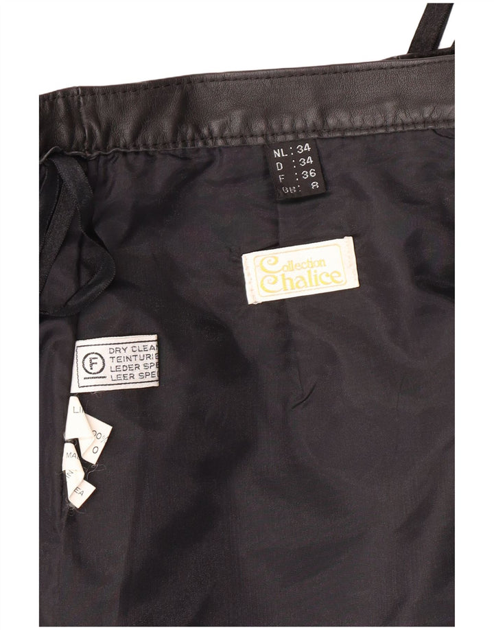 Fusta din piele pentru femei cu talie înaltă CHALICE UK 8 Small W24 Piele neagră