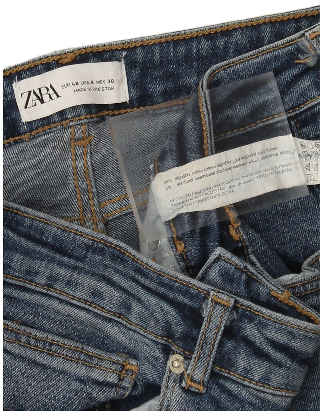 Blugi Zara Femei Bootcut EU 40 Medium L30 L34 Bumbac Albastru